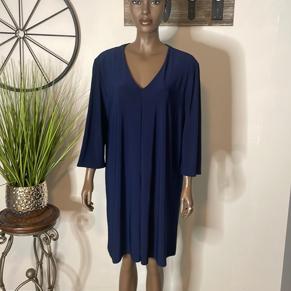 SOFT WORKS Navy Blue Travel Dress Size XXL